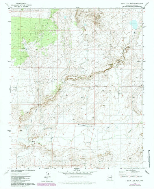 1979 Cedar Lake Wash, AZ - Arizona - USGS Topographic Map