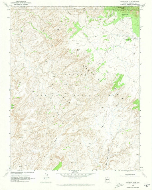1970 Chaiyahi Flat, AZ - Arizona - USGS Topographic Map