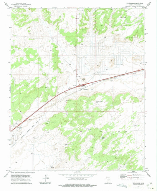 1971 Chambers, AZ - Arizona - USGS Topographic Map