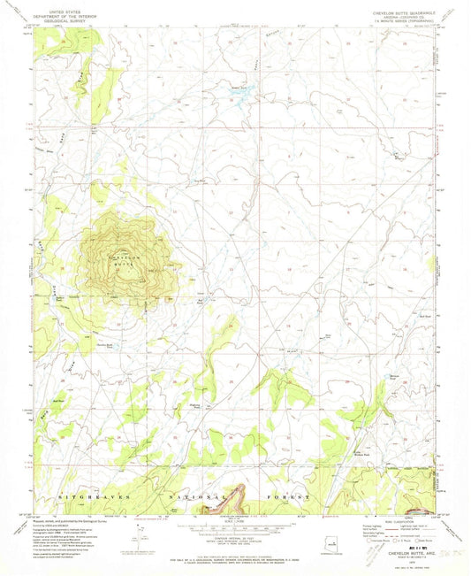 1970 Chevelon Butte, AZ - Arizona - USGS Topographic Map