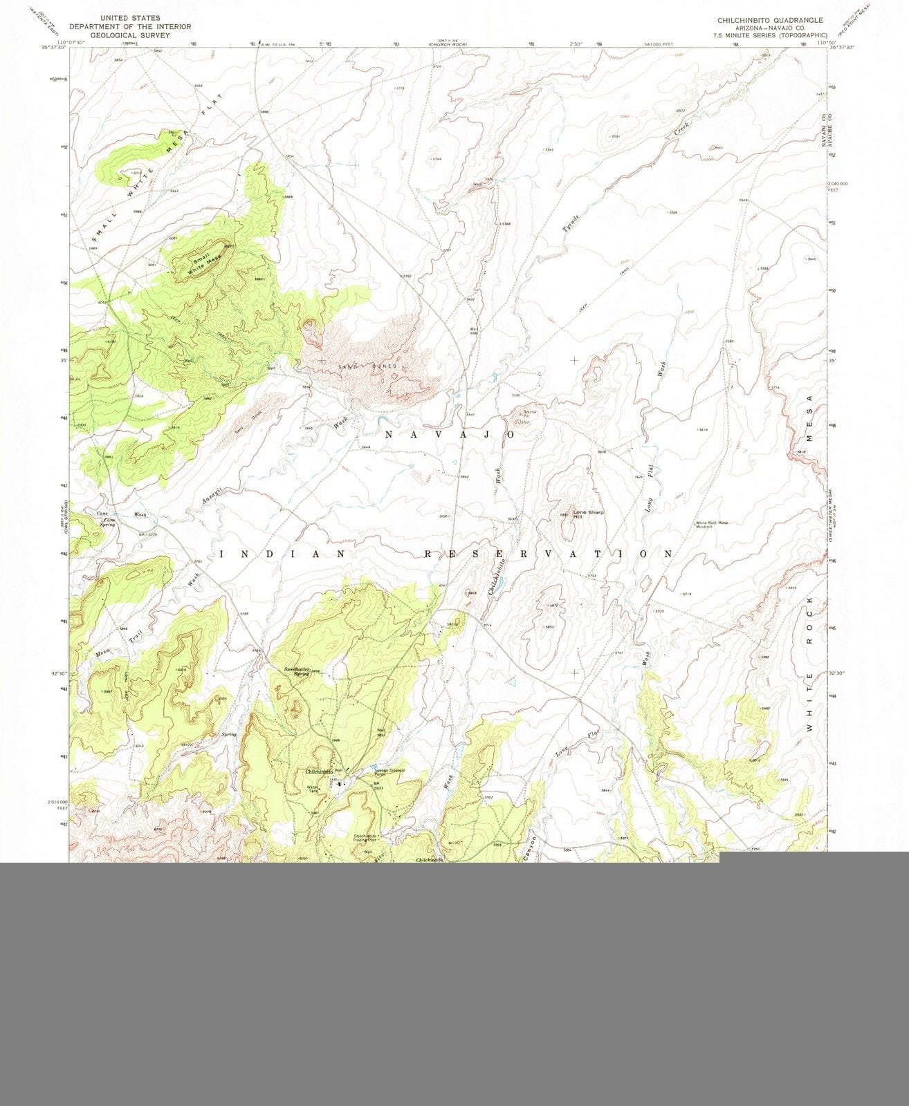 1968 Chilchinbito, AZ - Arizona - USGS Topographic Map