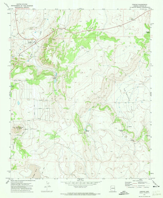 1971 Concho, AZ - Arizona - USGS Topographic Map