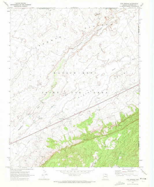 1970 Cow Springs, AZ - Arizona - USGS Topographic Map