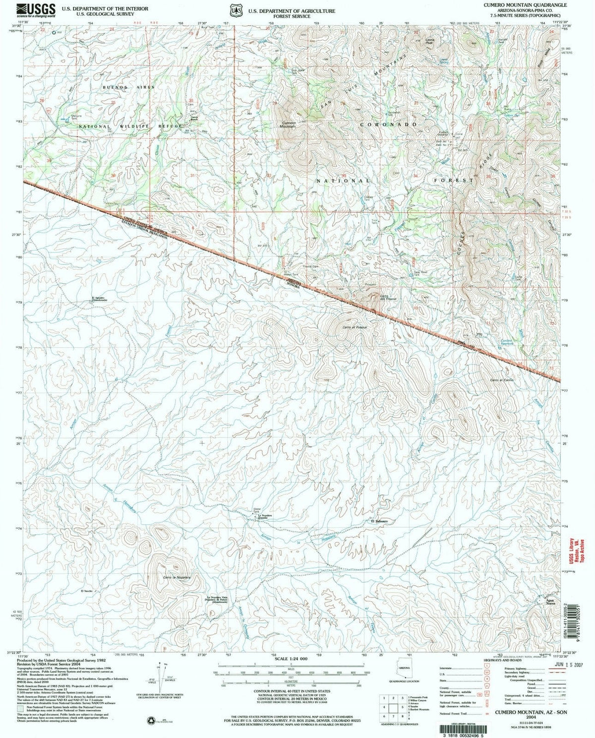 2004 Cumero Mountain, AZ - Arizona - USGS Topographic Map