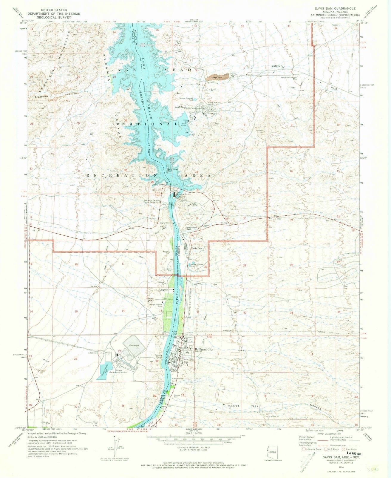 1970 Davisam, AZ - Arizona - USGS Topographic Map v2
