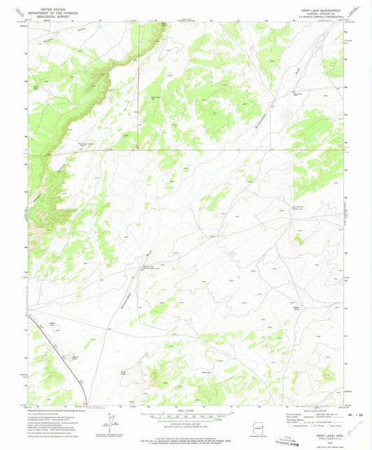 1972 Deep Lake, AZ - Arizona - USGS Topographic Map