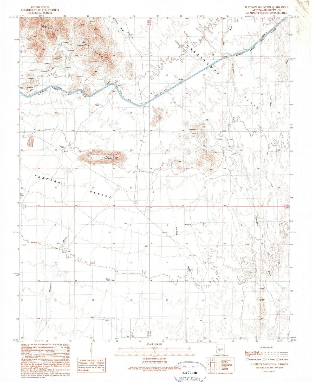 1990 Flatiron Mountain, AZ - Arizona - USGS Topographic Map