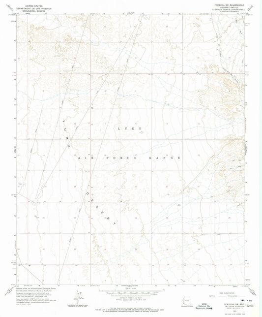 1965 Fortuna, AZ - Arizona - USGS Topographic Map
