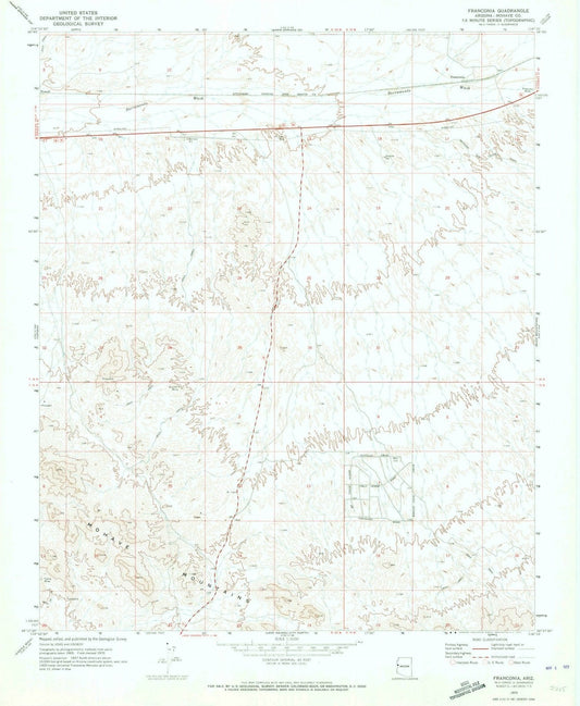 1970 Franconia, AZ - Arizona - USGS Topographic Map