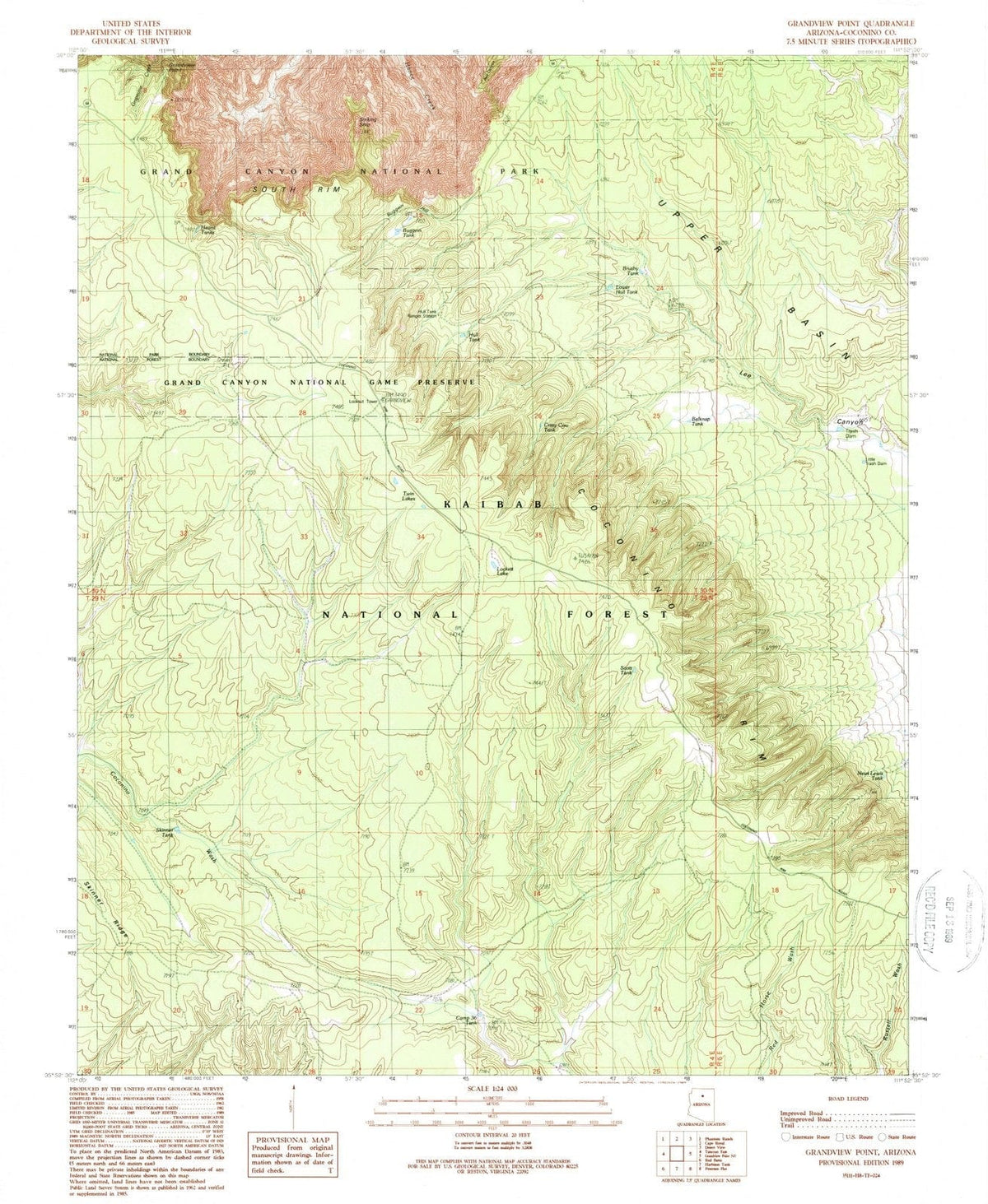 1989 Grandview Point, AZ - Arizona - USGS Topographic Map v2