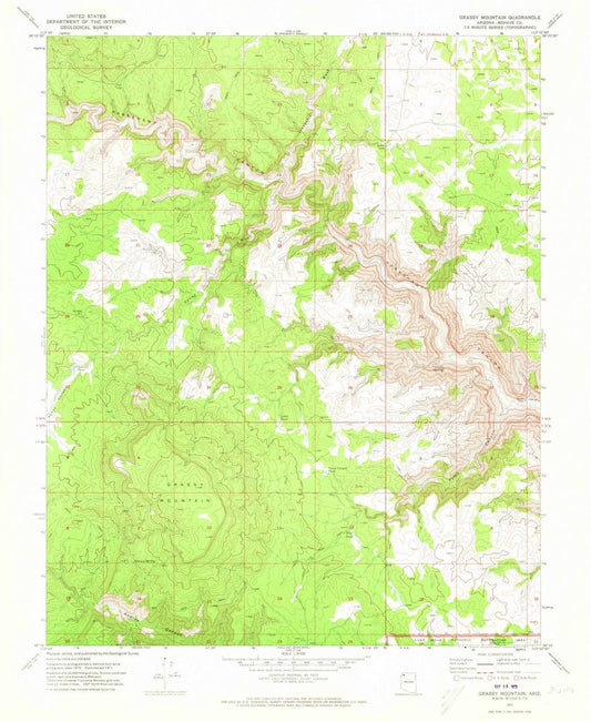 1971 Grassy Mountain, AZ - Arizona - USGS Topographic Map