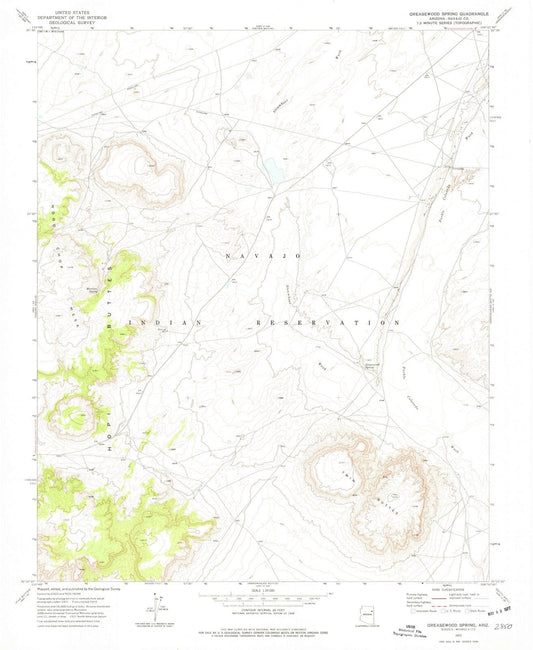 1972 Greasewood Spring, AZ - Arizona - USGS Topographic Map