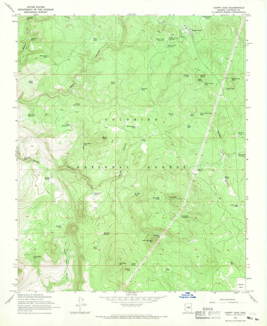 1965 Happy Jack, AZ - Arizona - USGS Topographic Map