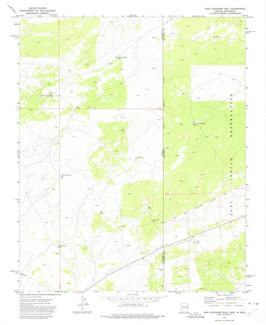 1971 High Lonesome Well, AZ - Arizona - USGS Topographic Map