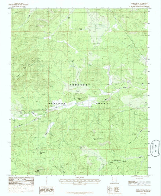 1986 Indian Peak, AZ - Arizona - USGS Topographic Map
