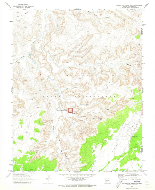 1970 Inscription House Ruin, AZ - Arizona - USGS Topographic Map