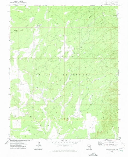 1971 Joe Woody Well, AZ - Arizona - USGS Topographic Map