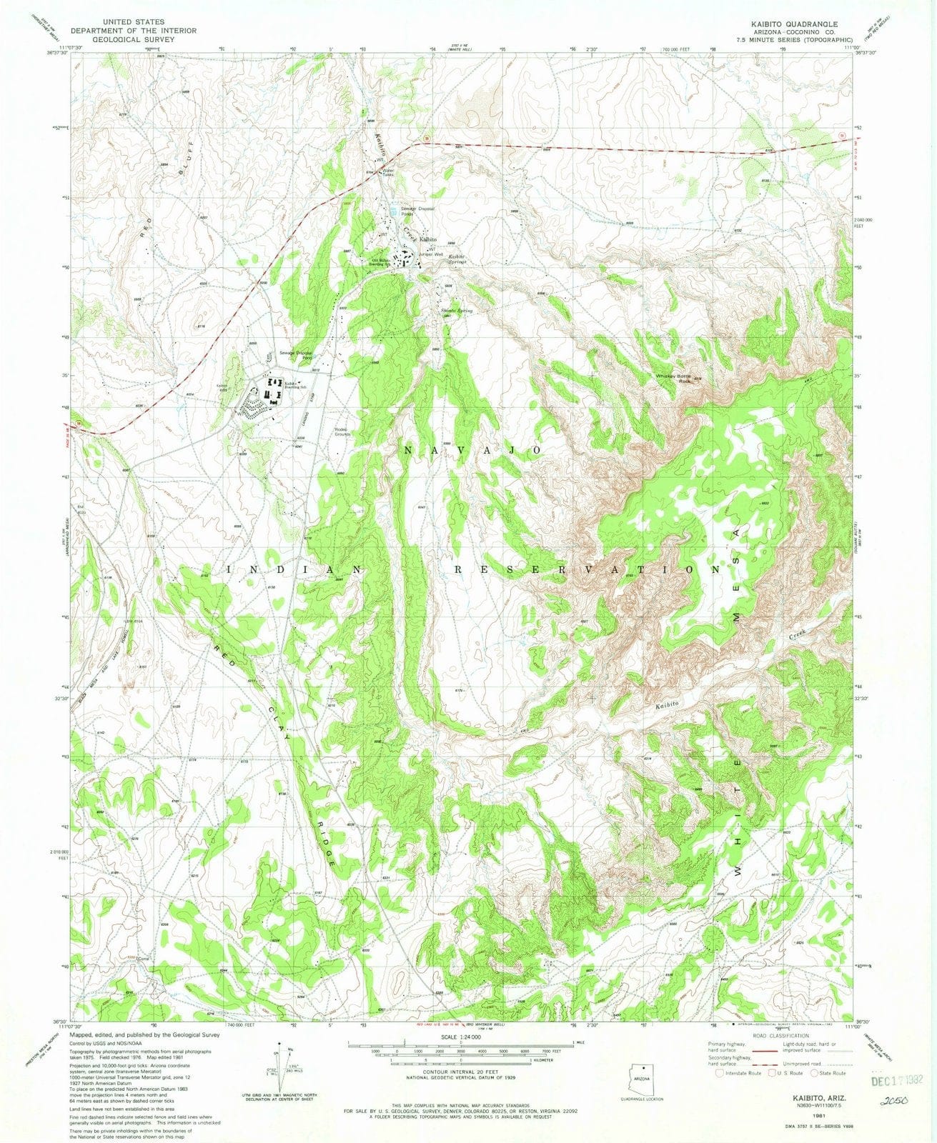 1981 Kaibito, AZ - Arizona - USGS Topographic Map
