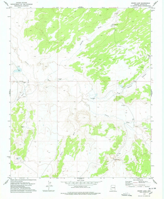 1977 Kearn Lake, AZ - Arizona - USGS Topographic Map