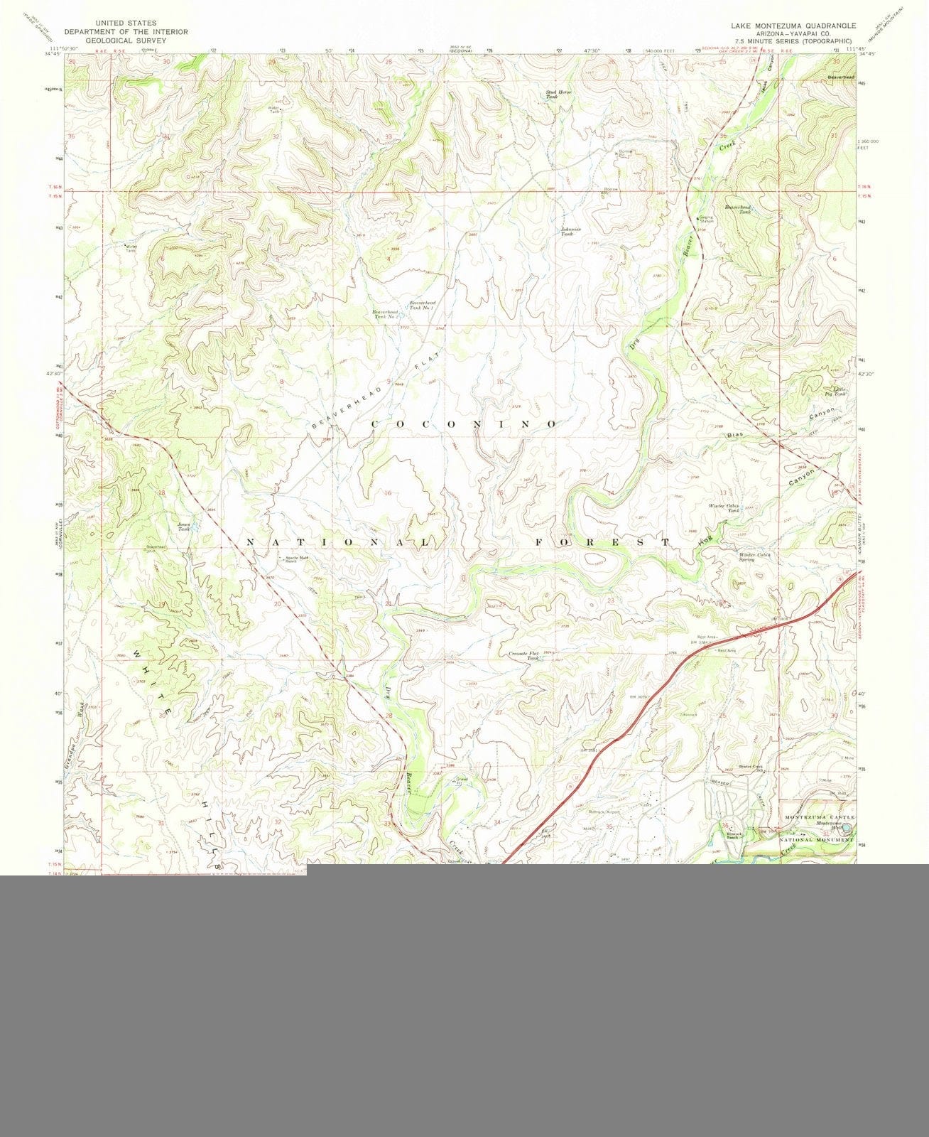 1969 Lake Montezuma, AZ - Arizona - USGS Topographic Map
