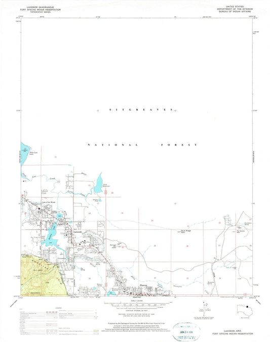 1976 Lakeside, AZ - Arizona - USGS Topographic Map