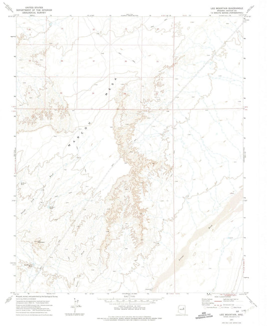 1972 Lee Mountain, AZ - Arizona - USGS Topographic Map
