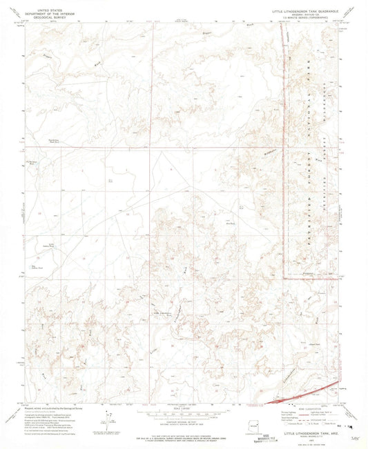 1972 Little Lithodendron Tank, AZ - Arizona - USGS Topographic Map