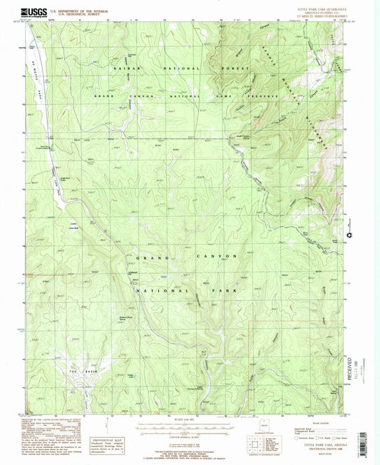 1988 Little Park Lake, AZ - Arizona - USGS Topographic Map