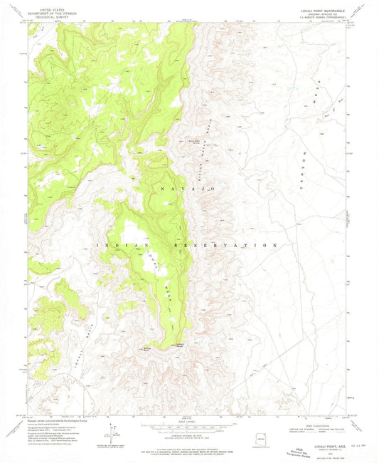 1972 Lohali Point, AZ - Arizona - USGS Topographic Map
