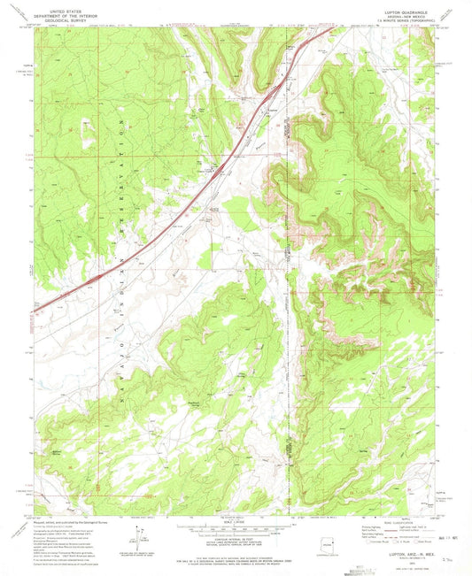 1971 Lupton, AZ - Arizona - USGS Topographic Map