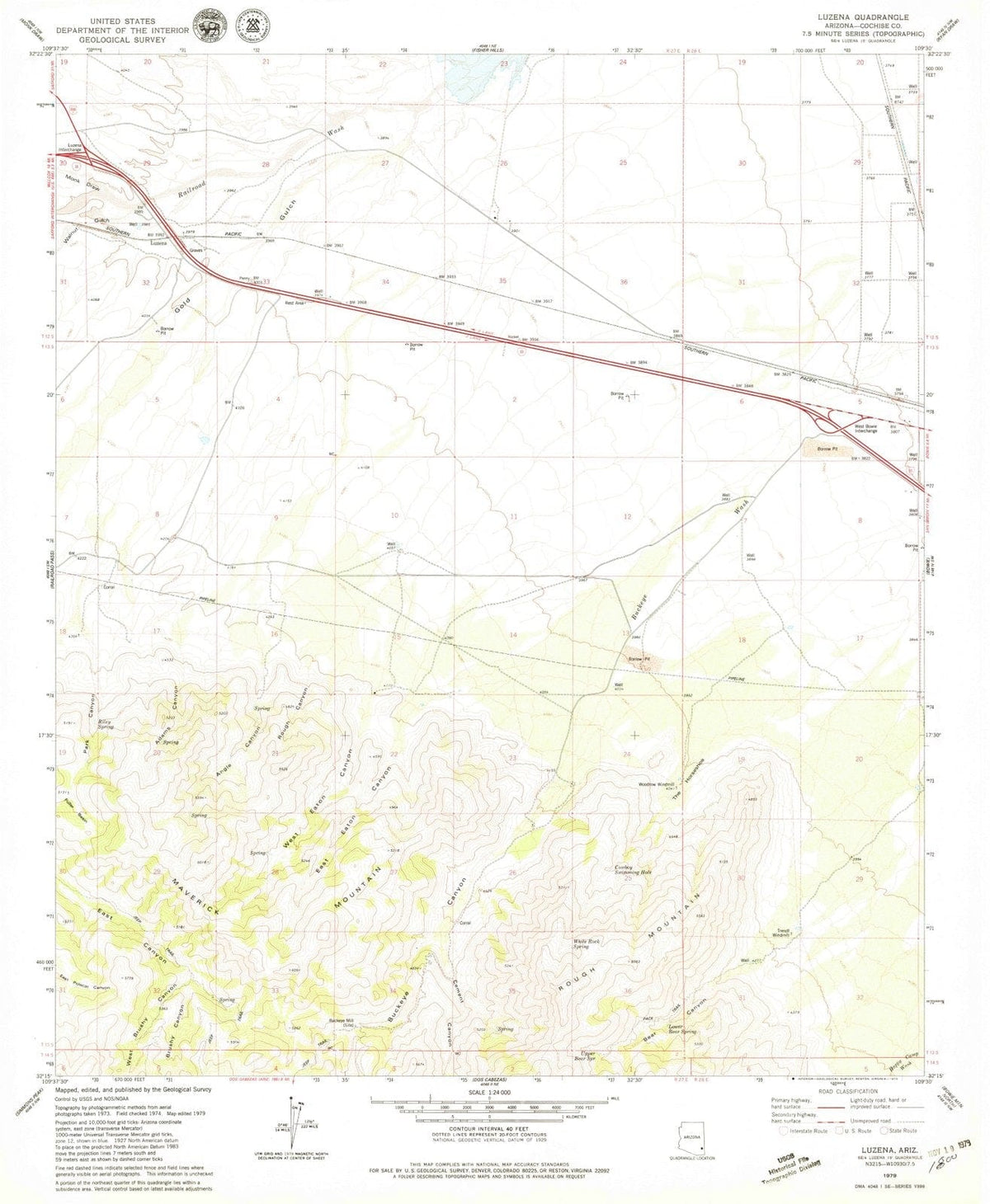 1979 Luzena, AZ - Arizona - USGS Topographic Map