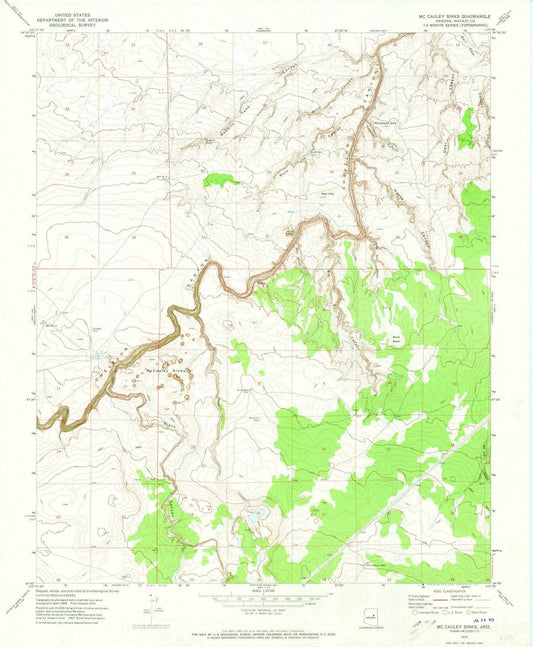 1970 McCauley Sinks, AZ - Arizona - USGS Topographic Map