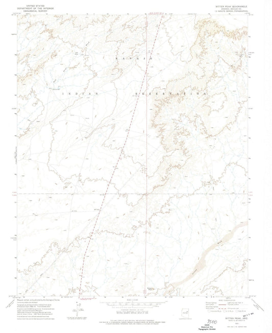 1972 Mitten Peak, AZ - Arizona - USGS Topographic Map