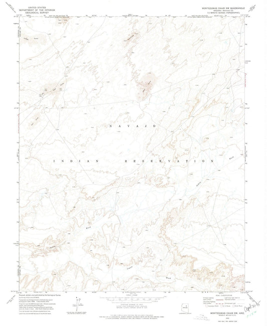 1972 Montezumas Chair, AZ - Arizona - USGS Topographic Map