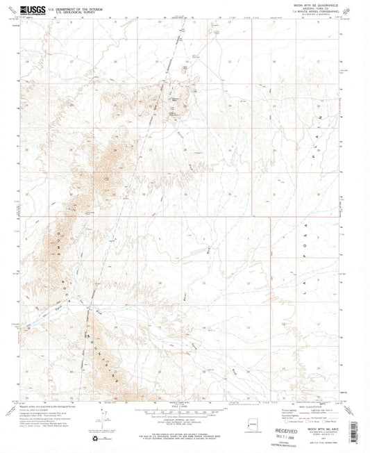 1971 Moon MTN, AZ - Arizona - USGS Topographic Map v2