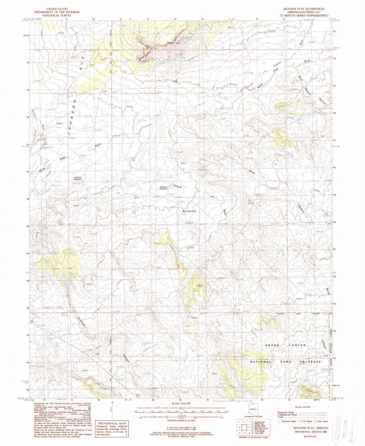 1988 Muggins Flat, AZ - Arizona - USGS Topographic Map
