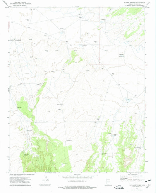 1972 Navajo Springs, AZ - Arizona - USGS Topographic Map