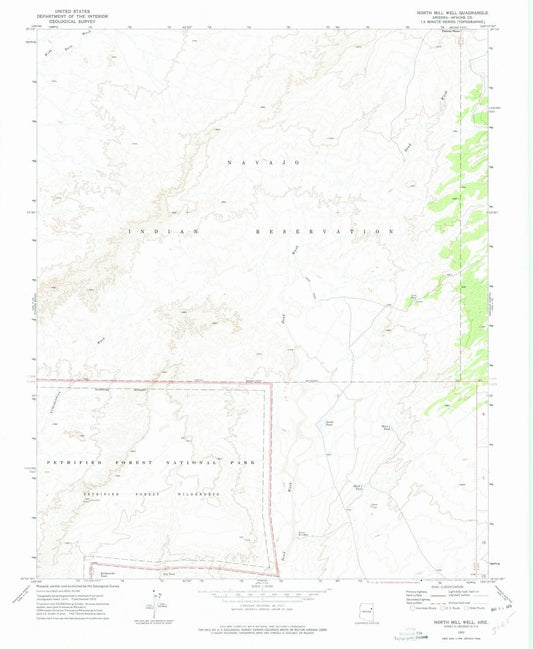 1972 North Mill Well, AZ - Arizona - USGS Topographic Map