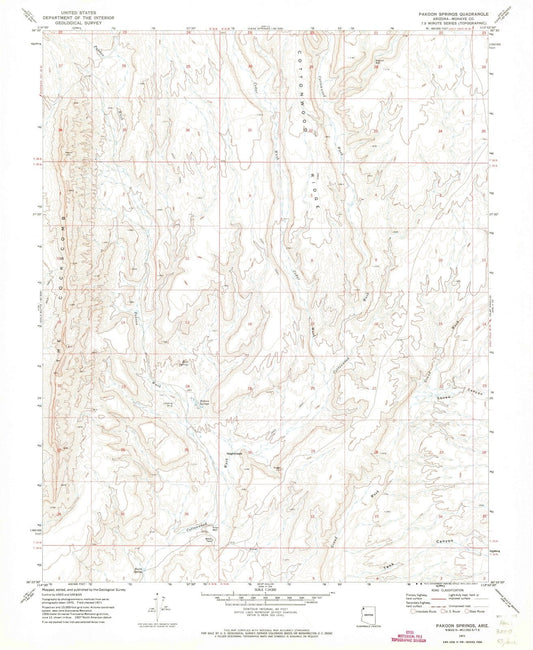 1971 Pakoon Springs, AZ - Arizona - USGS Topographic Map