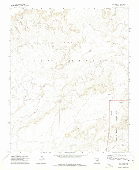 1972 Pilot Rock, AZ - Arizona - USGS Topographic Map