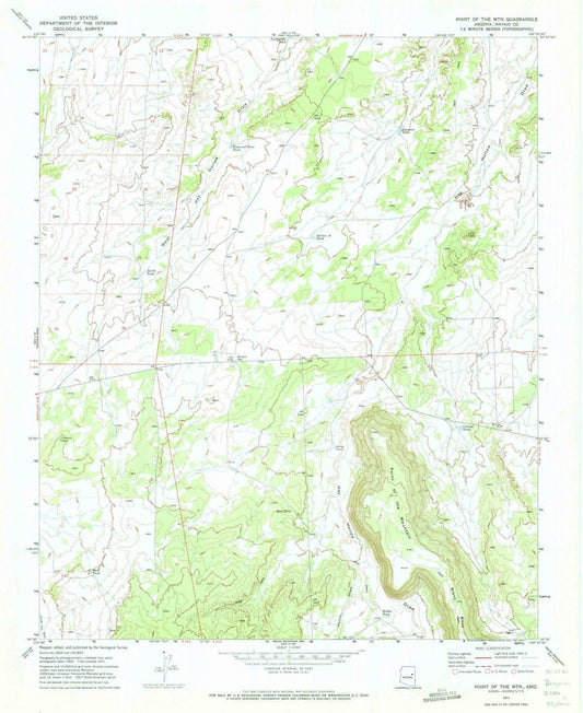 1971 Point of The MTN, AZ - Arizona - USGS Topographic Map