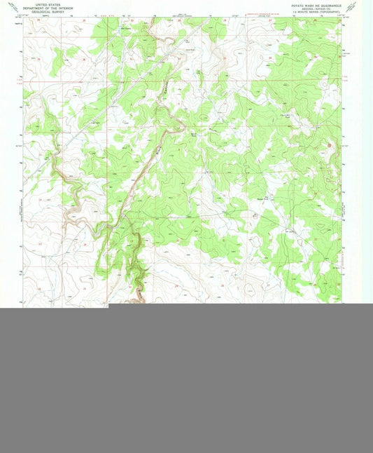 1971 Potato Wash, AZ - Arizona - USGS Topographic Map