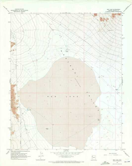 1968 Red Lake, AZ - Arizona - USGS Topographic Map