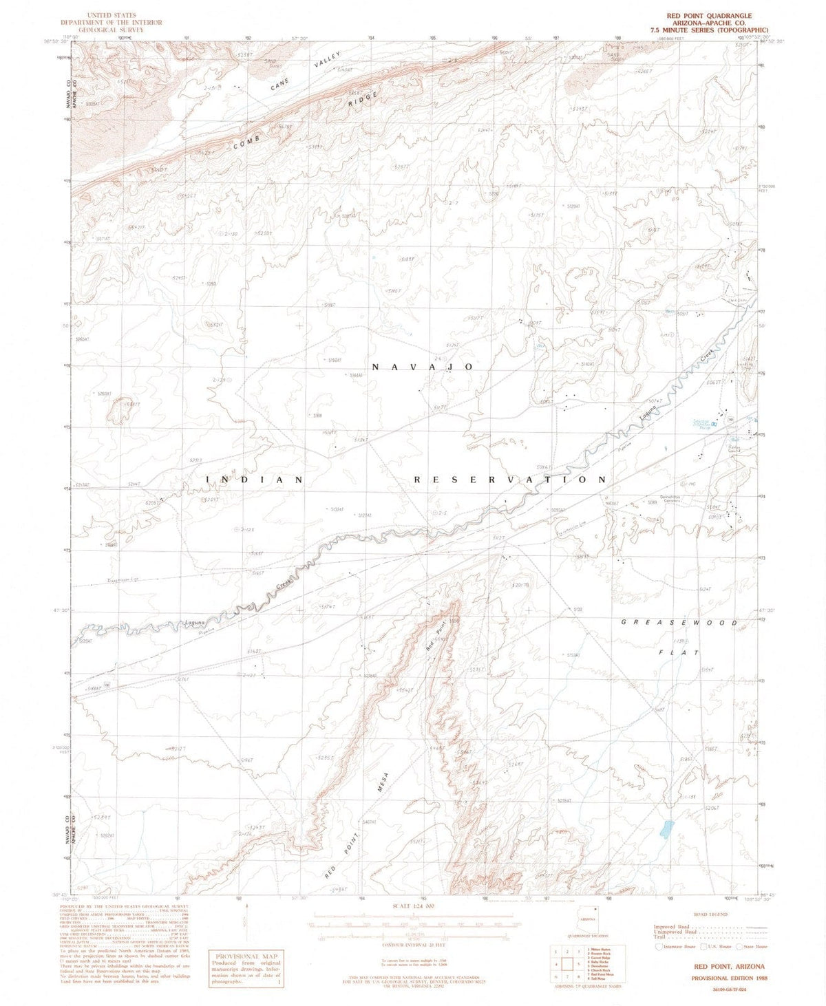 1988 Red Point, AZ - Arizona - USGS Topographic Map