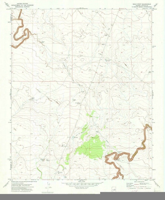 1970 Relic Point, AZ - Arizona - USGS Topographic Map
