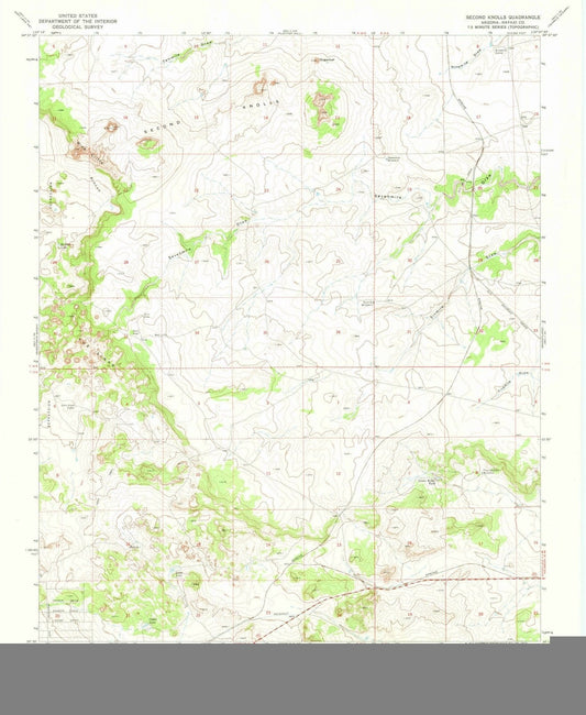 1970 Second Knolls, AZ - Arizona - USGS Topographic Map