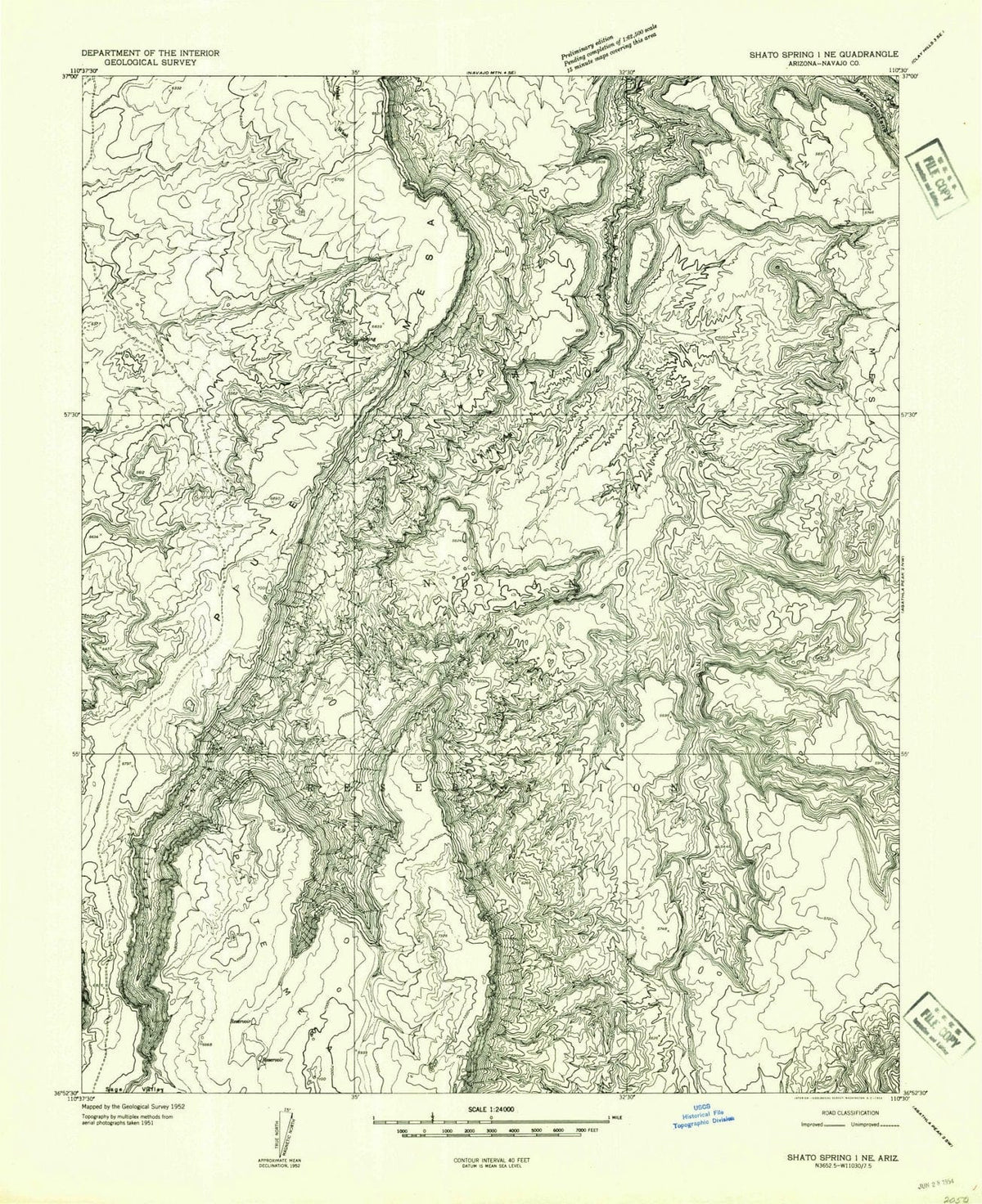 1952 Shato Spring 1, AZ - Arizona - USGS Topographic Map