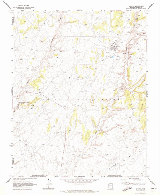 1970 Shonto, AZ - Arizona - USGS Topographic Map v3