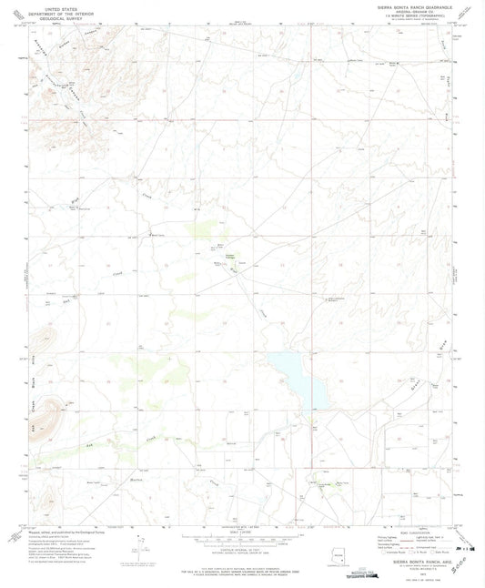 1972 Sierra Bonita Ranch, AZ - Arizona - USGS Topographic Map
