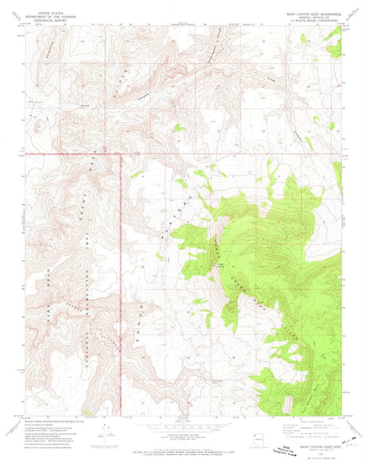 1971 Snap Canyon East, AZ - Arizona - USGS Topographic Map